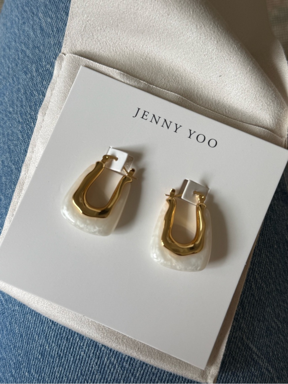 Jenny Yoo Gold and Ivory Rana Earrings